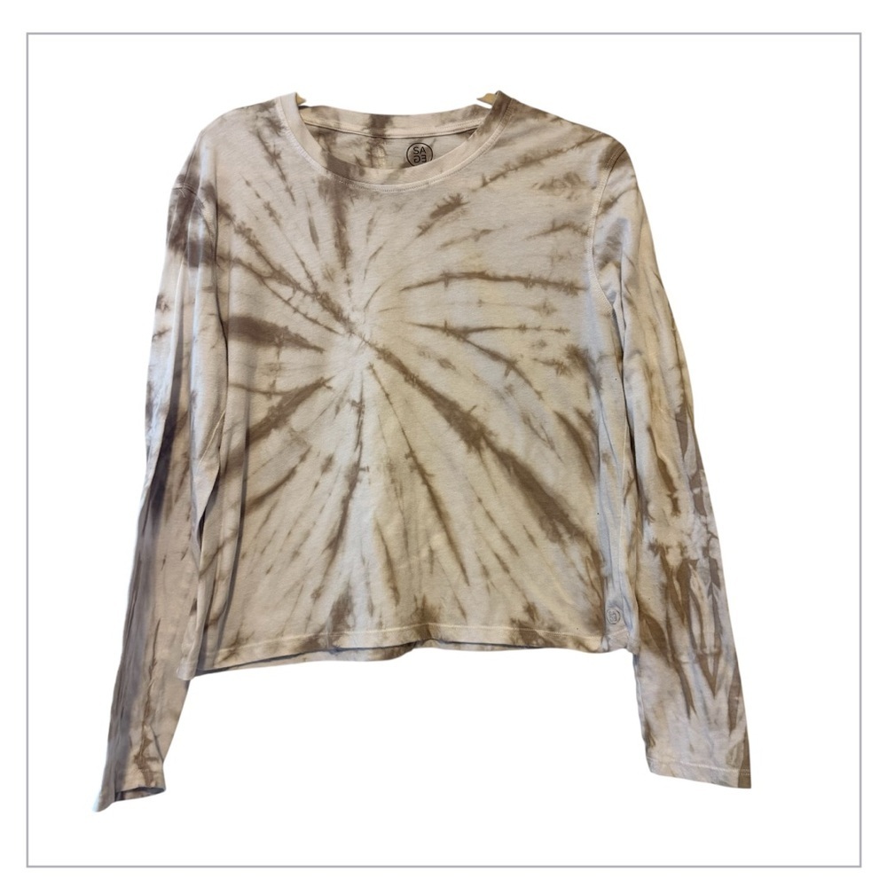 SAGE COLLECTIVE Tie-dye Crop T-Shirt - Size Large